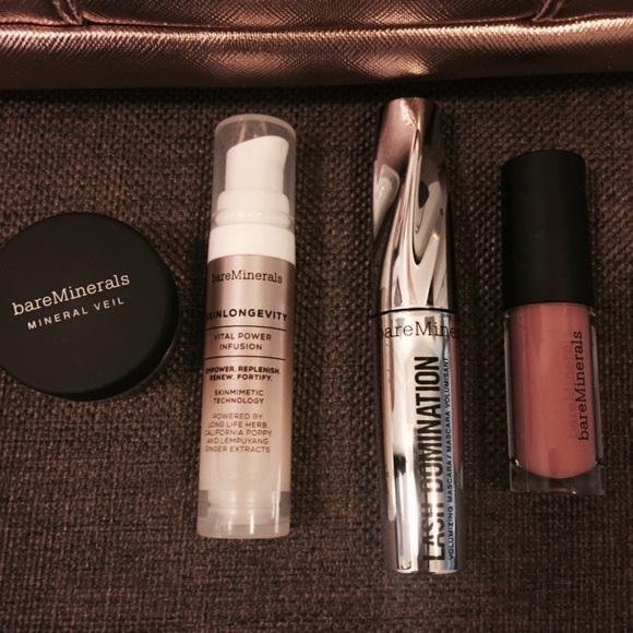 Bareminerals Rosegold Makeup Bag and Minis Set - Picture 2 of 4